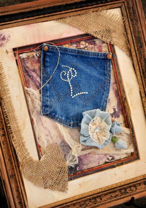 Pockets Reclaimed Salvaged Denim Blue Jean Back Pockets Rustic Etsy