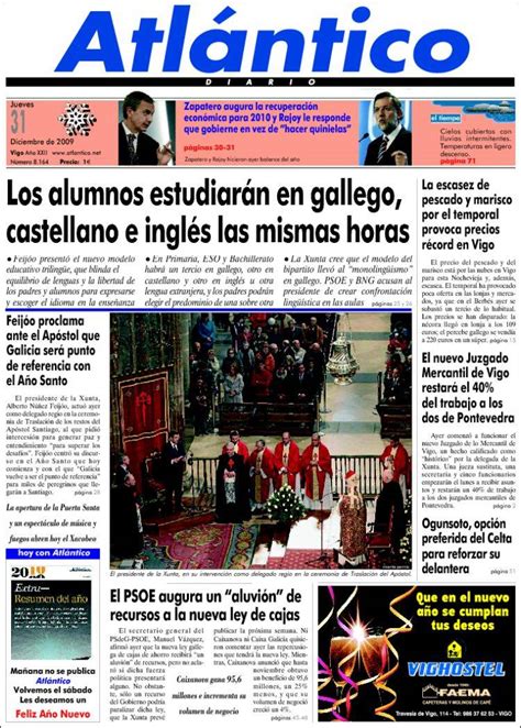 Periódico Atlántico Diario España Periódicos De España Edición De