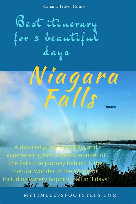 Niagara Falls In 3 Days Canada Travel Canada Travel Guide Canadian