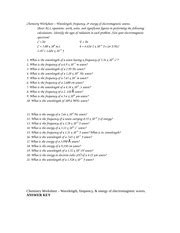Work power and energy worksheets answers. wavelength practice - ,frequency& ShowALLequations,work,units, calculations.( spectrum C= E=h 8 ...