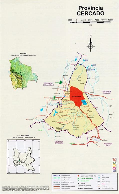Provincia Cercado Cochabamba Mapa Departamento De Cochabamba