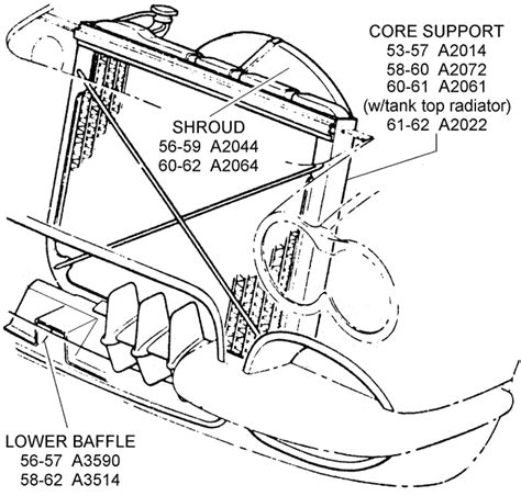 Core Support Diagram View Chicago Corvette Supply