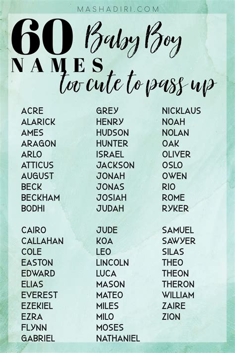 Strong And Unique Baby Boy Names For Unique Baby Boy Names Boy