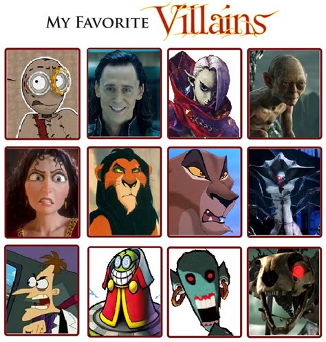 My Favorite Villains By Grimsleycipher On Deviantart