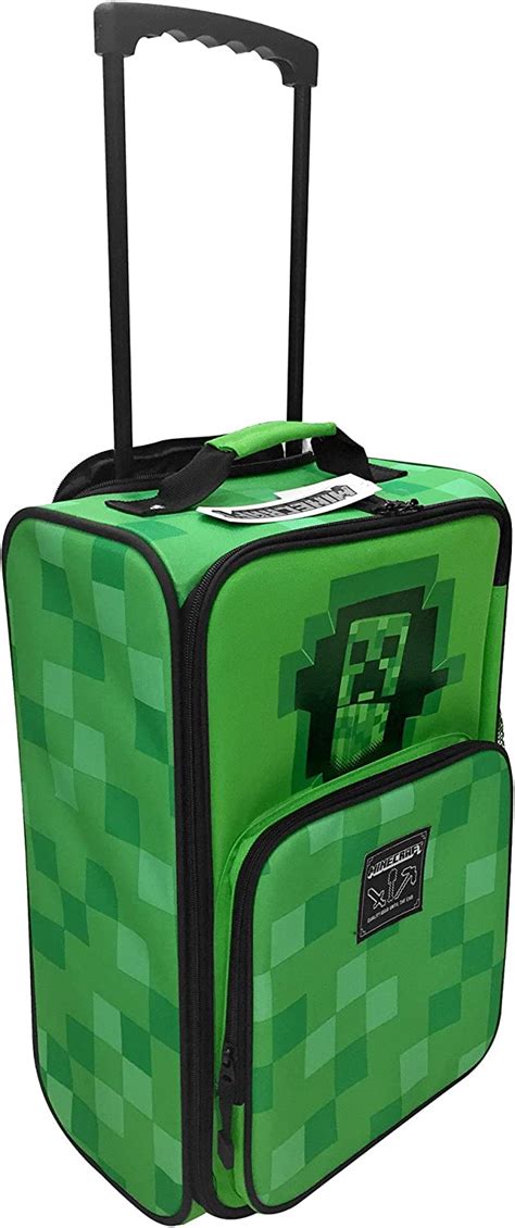 Jinx Minecraft Creepy Creeper Rolling Carry On Luggage Green 18