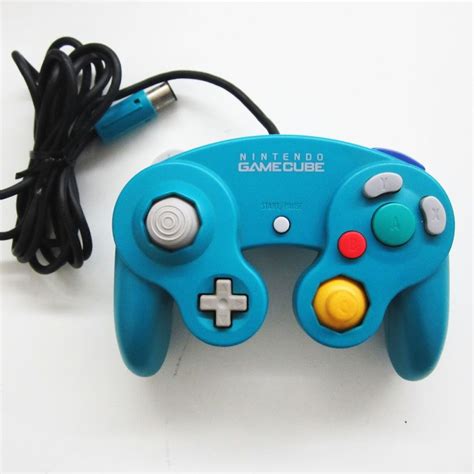 Rare Gamecube Official Controller Emerald Blue Nintendo Japan Game Wii