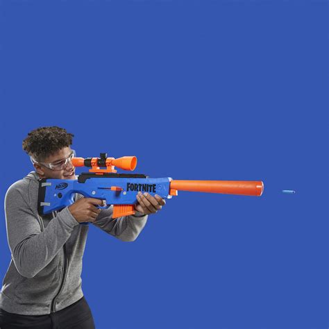 Nerf Fortnite Basr R Bolt Action Blaster Includes Bush Targets