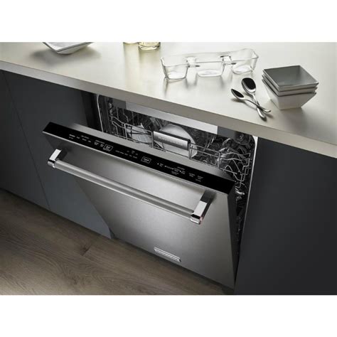 The door stays put at whatever angle you open it for easy loading and unloading. KitchenAid KDTE204GPS Top Control Built-In Tall Tub ...