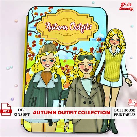 Printable Paper Dolls Autumn Dress Up Kit 2023 Autumn Collection