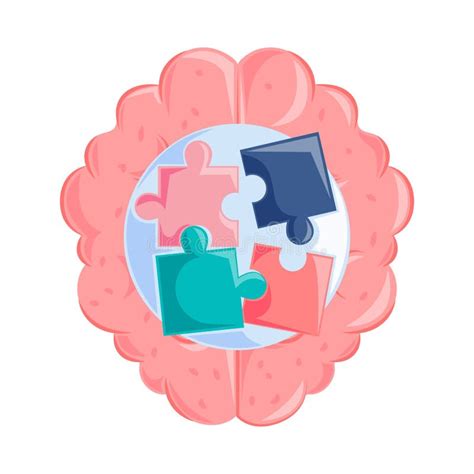 Mental Health Brain With Puzzles Stock Illustration Illustration Of