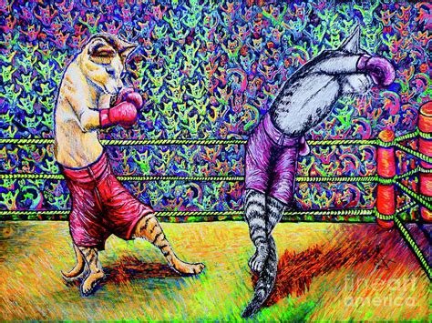 Boxing Painting By Viktor Lazarev