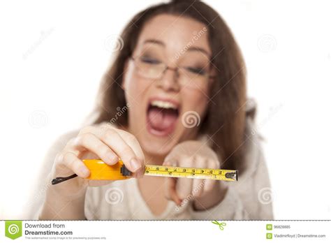 Laughing At The Size Stock Image Image Of Glasses Attractive