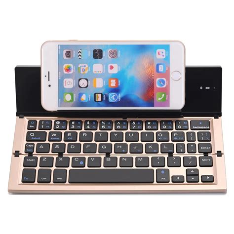 Portable Ultra Slim Folding Wireless Bluetooth Keyboard With Stand