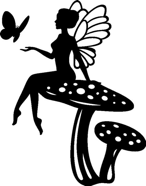 Tinker Bell Fairy Silhouette Stencil Butterfly Png Download 1000 Images