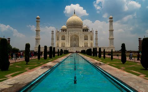 Wallpaper Taj Mahal India Fountains Temples Cities 1920x1200