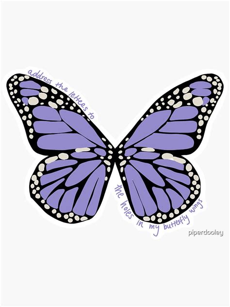 Olivia Rodrigo Purple Sour Butterfly Sticker By Piperdooley Redbubble