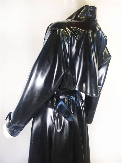 Latex Rubber Trench Coat Madonna Trench Coat Long Latex Etsy