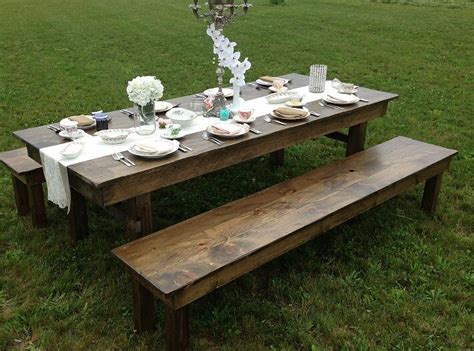 Harvest Tables And Benches Njs Design Event And Party Rentals