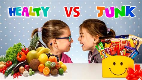 Healthy Food Vs Junk Food Challenge Sweet Vs Real Food Kids