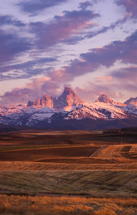 Fall Sunset On The West Side Of The Tetons 3804x5981 Driggs Id