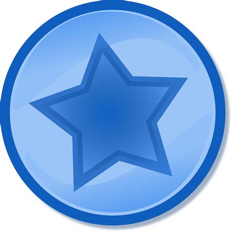 Clipart - Blue circled star png image