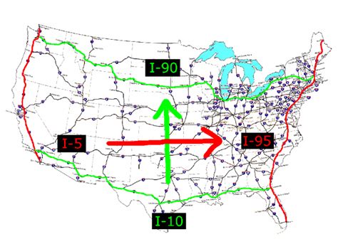 Map Of The Us Interstate System