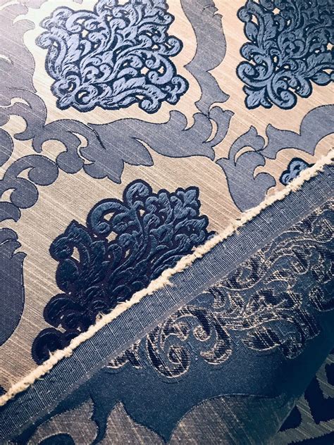 New Duchess Camille Designer Burnout Medallion Satin Upholstery Fabric