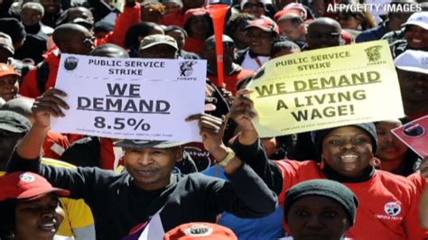 South African Public Sector Workers Strike Protest