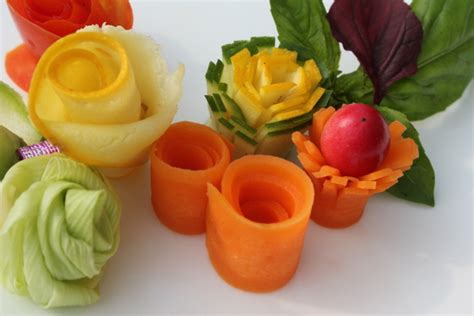 Garnishing With Flowers Ribbons To Pastas