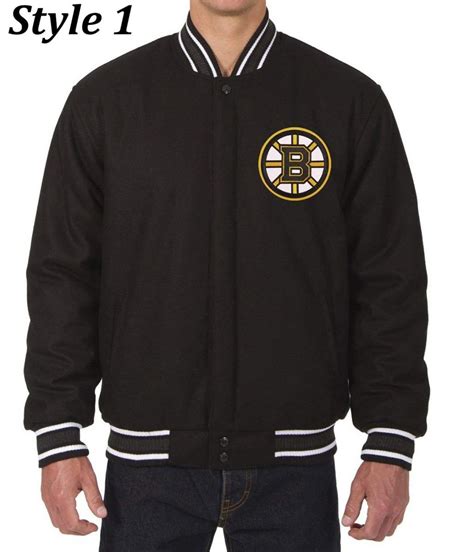 Black Letterman Varsity Boston Bruins Wool Jacket Jackets Masters