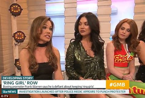 Boxing Ring Card Girls Defend Their Role On Gmb Daily Mail Online