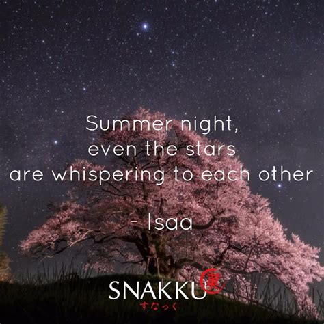 Japanese Haiku Poem By Kobayashi Issa Wrote About The Beautiful Night