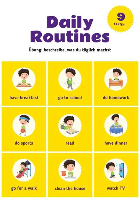 Daily Routine Chart For Kids Charts For Kids Online Posters Kids