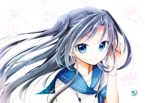 Download 3541x2508 Anime Girl Smiling School Girl