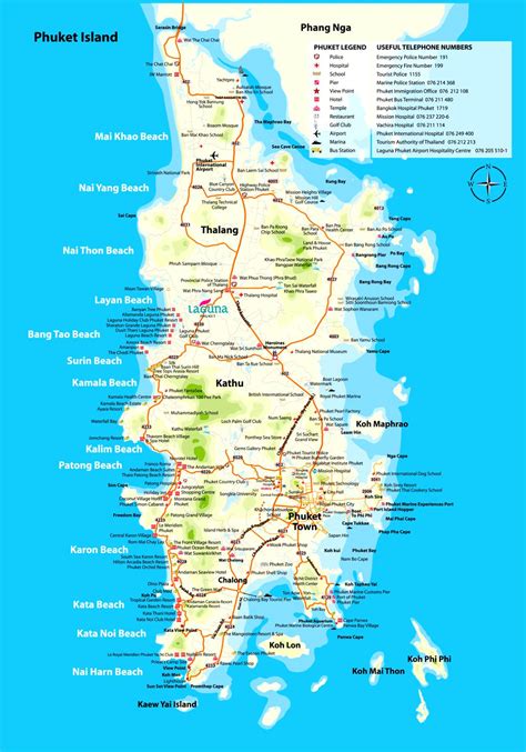 Mapas De La Isla De Phuket Tailandia Mapas Detallados Para Turistas