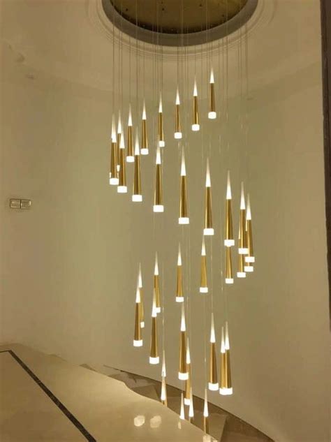 Staircase Hanging Chandelier Modern Stairwell Chandelier Long Stairwell