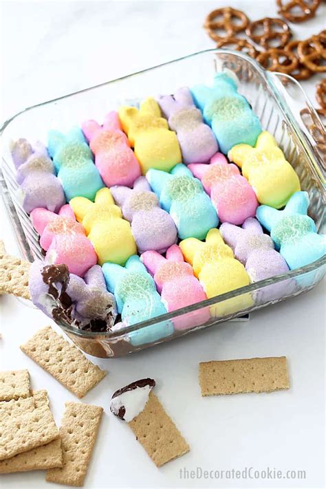 Easter Peeps Smores Dip Easy 2 Ingredient Easter Dessert