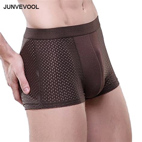 Sexy Mesh Underwear Men U Convex Shorts Boxers Men S Hallow Out Panties Modal Boxer Modal Plus
