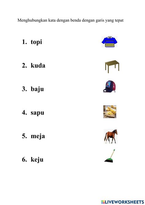 Menghubungkan Gambar Dengan Kata