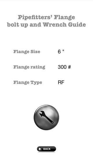 Pipefitters Flange Bolt Up And Wrench Size Guide With