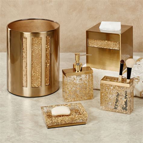 Enlighten Gold Foil Bath Accessories Gold Bathroom Decor Gold