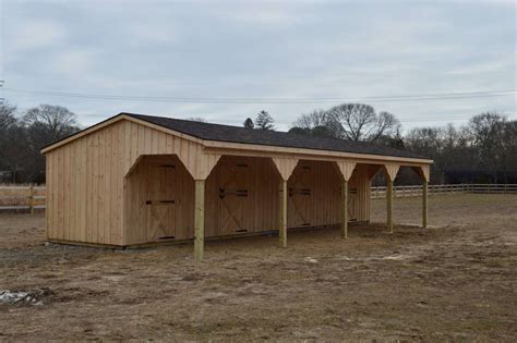Shed Row Barn With Lean To Installed In Manorville Ny Jandn Structures
