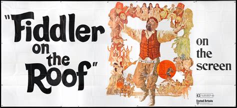 fiddler on the roof 1971 original 24 sheet billboard movie poster original film art