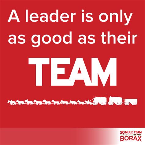 A Leader Is Only As Good As Their Team Teamwork Inspirational