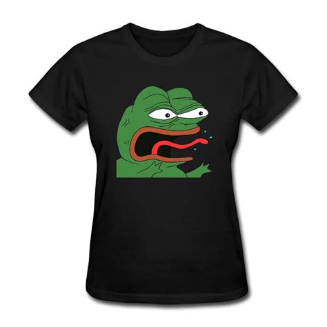 Angry Pepe The Frog Sad Frog T Shirts Women Kawaii Mori Girl Tee Shirts