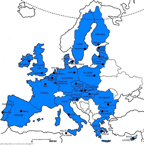 Carte Deurope Avec Pays Et Capitales