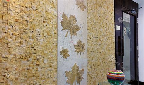 Cladding is the outer layer of your home's exterior designed to protect you and the building from the weather. leaf mural in 2020 (With images) | Wall cladding tiles ...