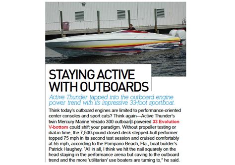 Active Thunders Twin Mercury Marine Verado 300 Active Thunderboats