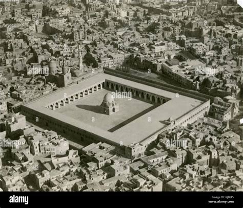 Aerial View Of The Mosque Of Ibn Tulun Stock Photo Alamy