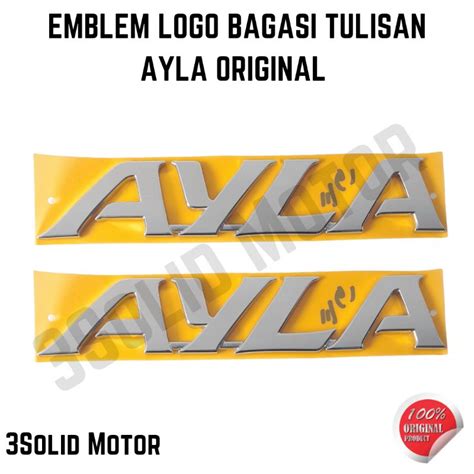 Jual Emblem Logo Bagasi Tulisan Ayla ORIGINAL Shopee Indonesia